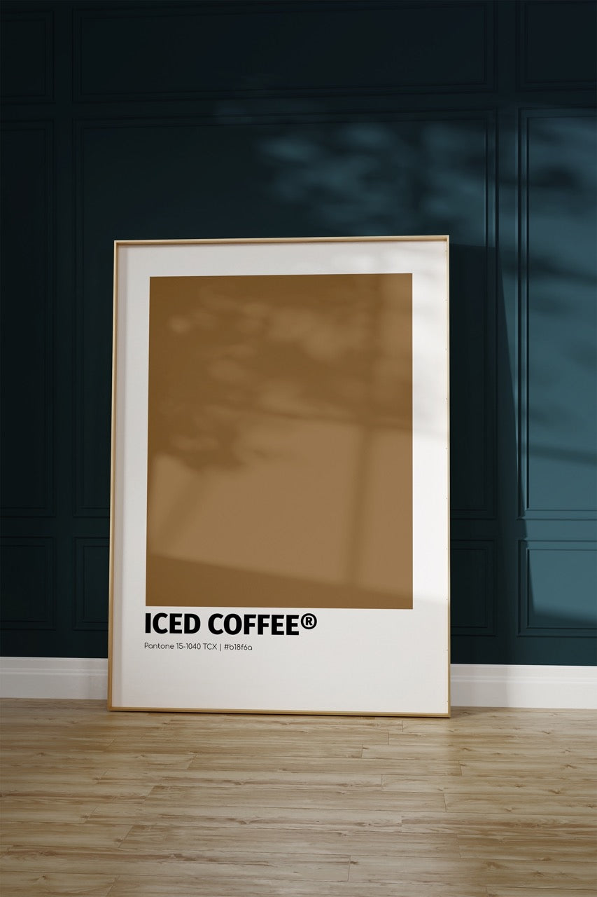 Iced Coffee Pantone Çerçevesiz Poster