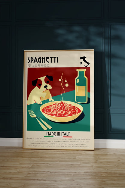 Spaghetti İtalyan Mutfağı Çerçevesiz Poster