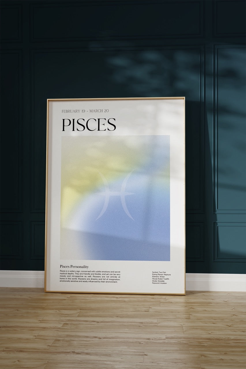 Pisces No.2 Astrological Sign Çerçevesiz Poster