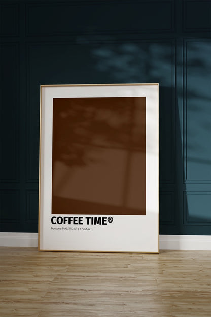 Coffee Time Pantone Çerçevesiz Poster