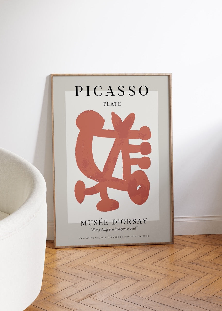 Pablo Picasso Plate Çerçevesiz Poster