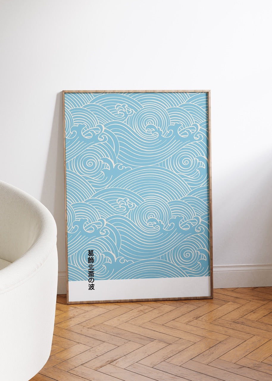 Japanese Waves Hokusai Çerçevesiz Poster