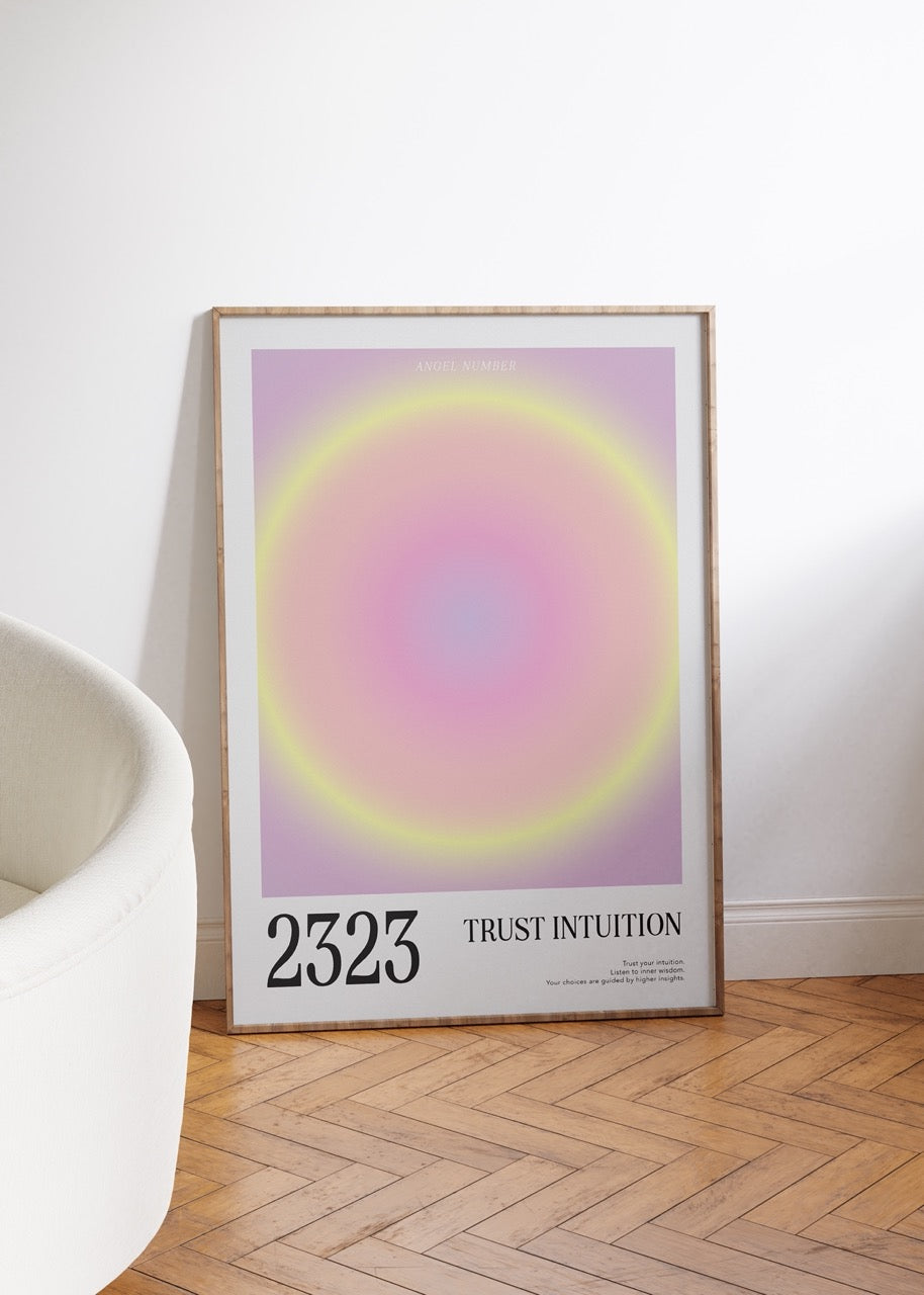 2323 Trust Intuition Angel Numbers Çerçevesiz Poster