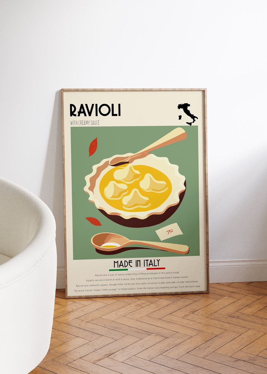Ravioli İtalyan Mutfağı Çerçevesiz Poster