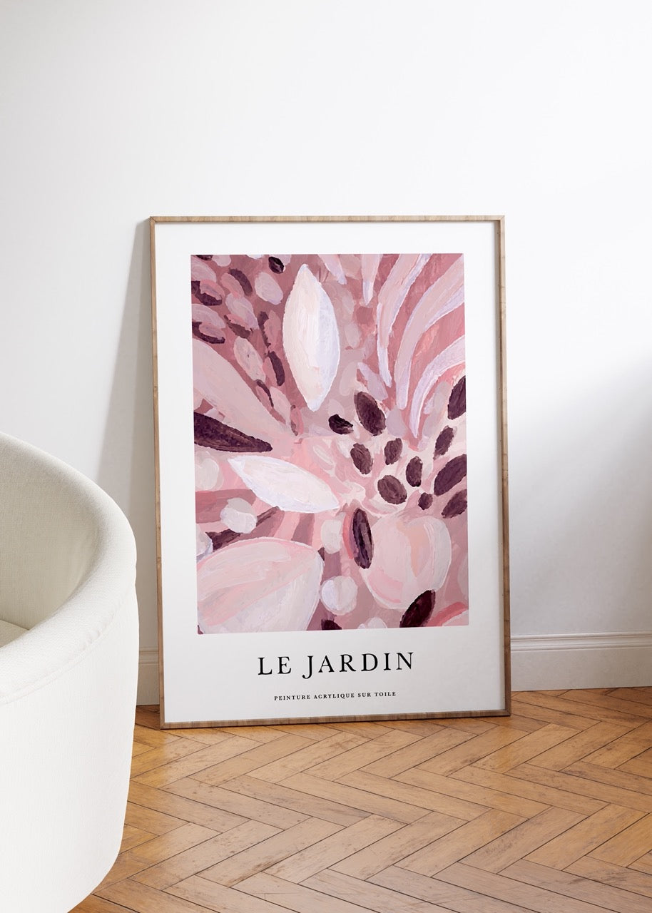 Le Jardin Pembe No.1 Çerçevesiz Poster