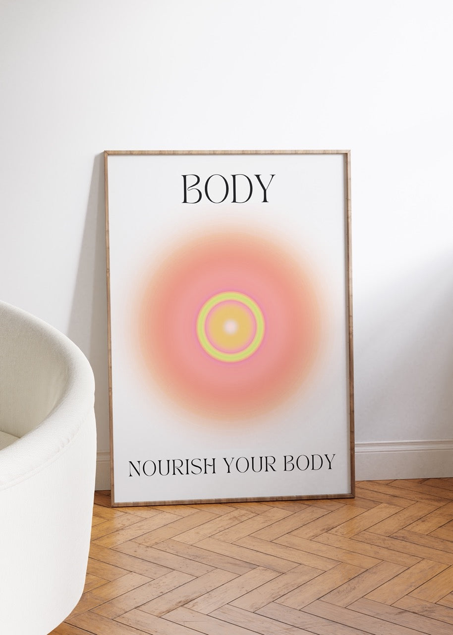 Nourish Your Body Çerçevesiz Poster