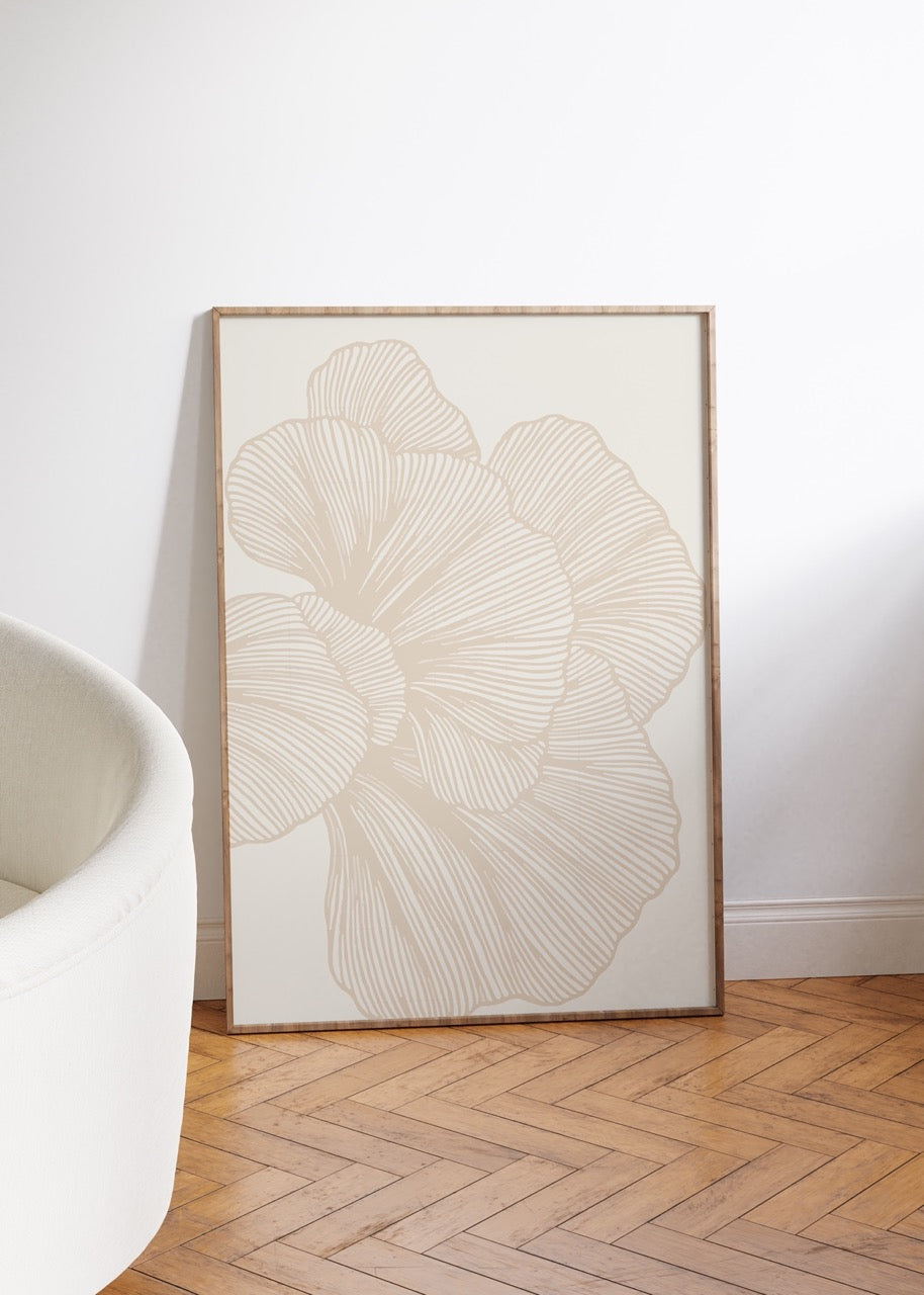 Abstract Linear Flower No.3 Unframed Poster