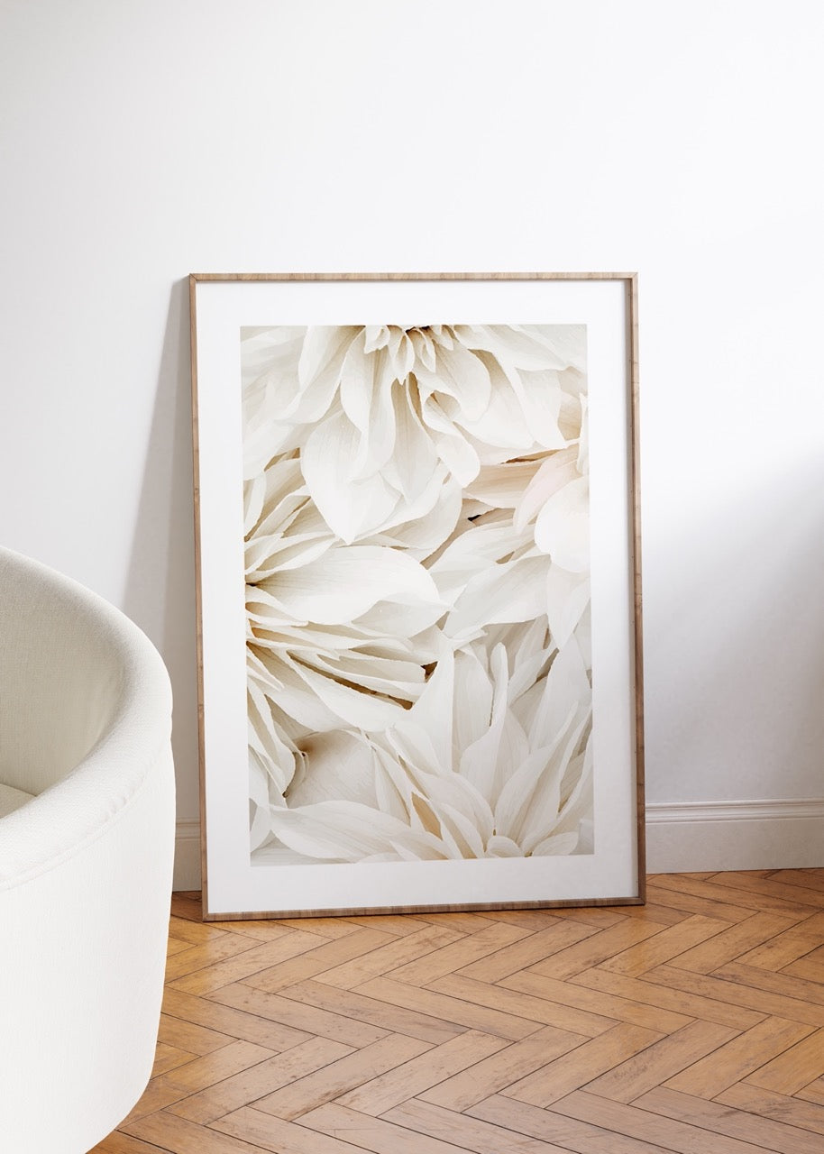 White Flower Illustration No.1 Unframed Poster