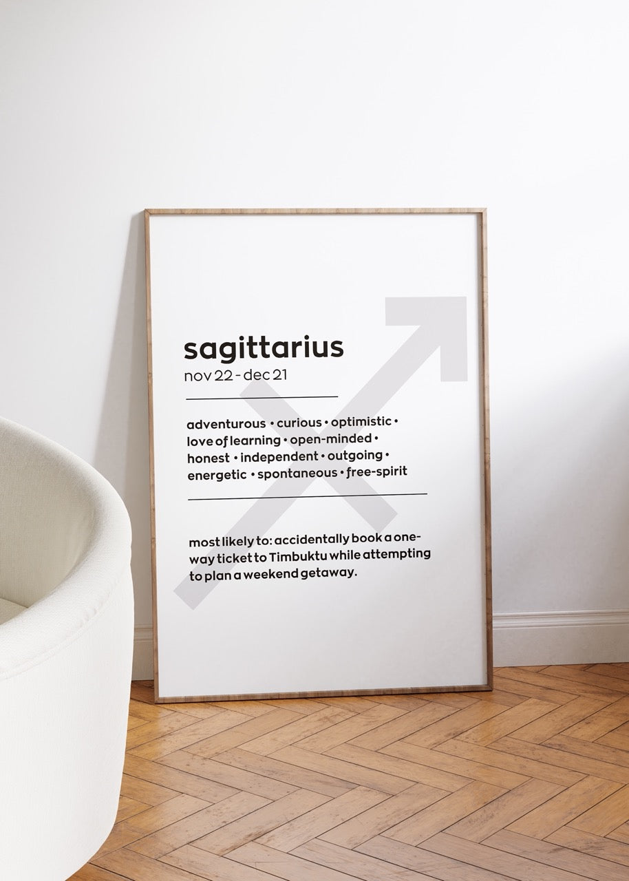 Sagittarius No.1 Astrological Sign Çerçevesiz Poster