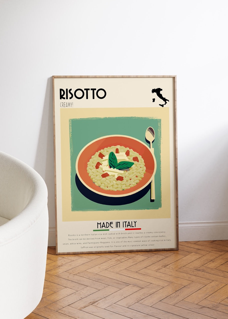 Risotto İtalyan Mutfağı Çerçevesiz Poster