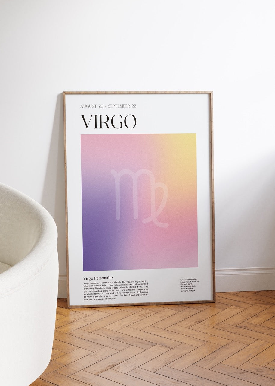 Virgo No.2 Astrological Sign Çerçevesiz Poster