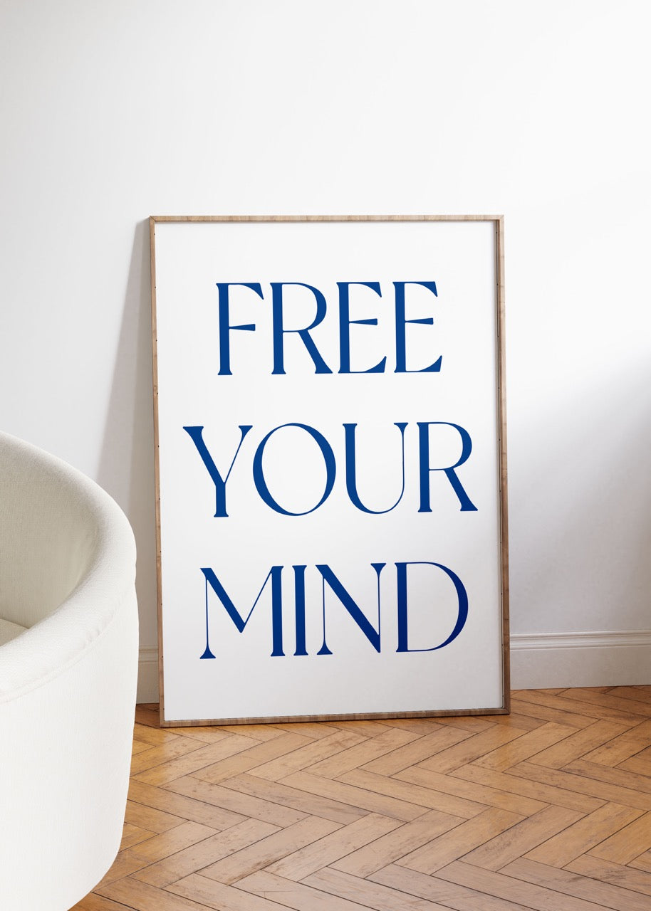 Free Your Mind ve Deniz Çerçevesiz Poster Seti