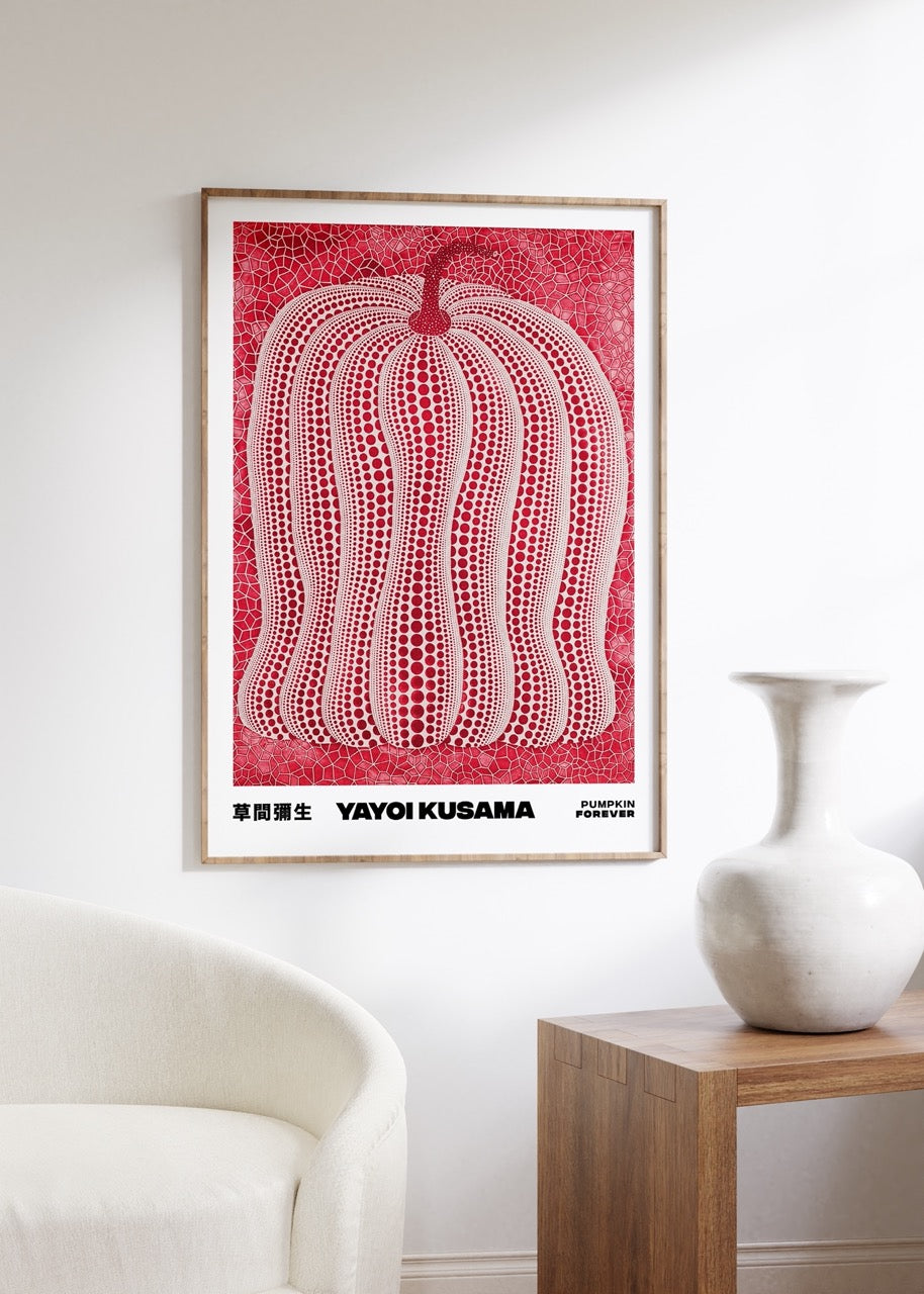 Yayoi Kusama Pumpkin Forever Çerçevesiz Poster