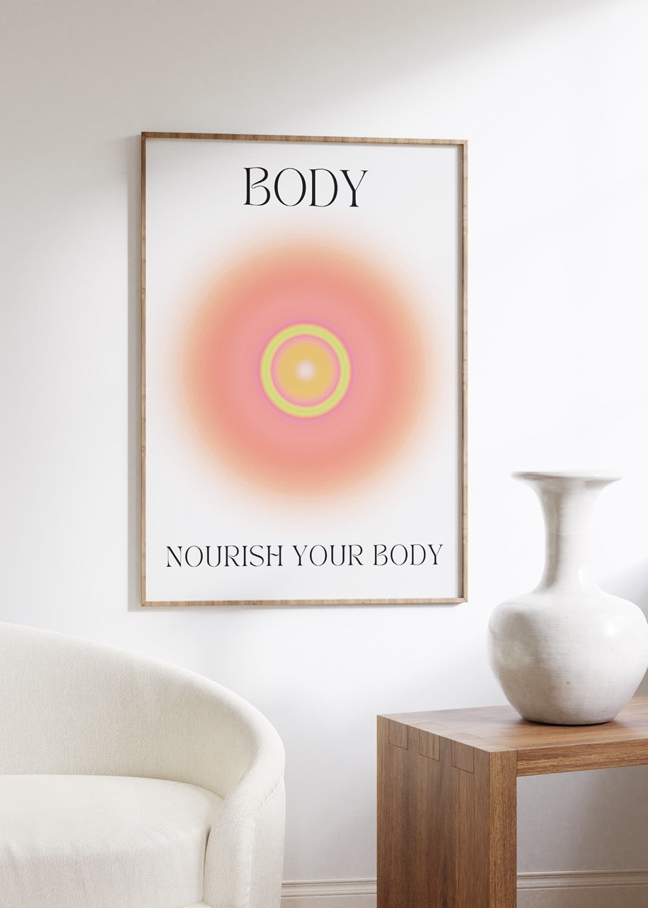 Nourish Your Body Çerçevesiz Poster