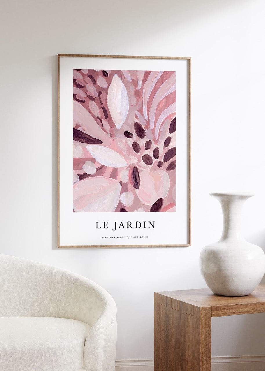Le Jardin Pink No.1 Unframed Poster