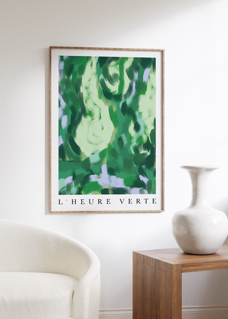 Green Abstract Illustration Unframed Poster