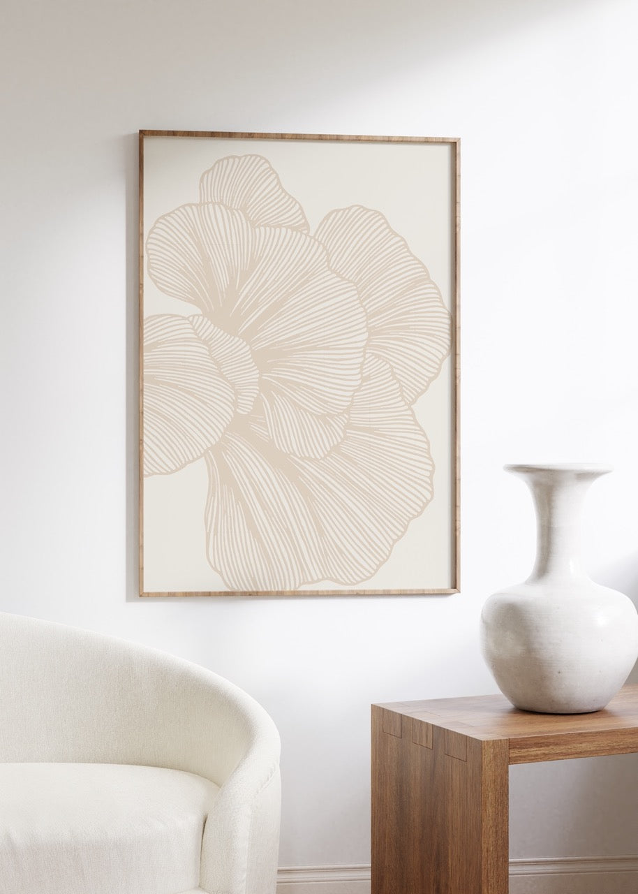 Abstract Linear Flower No.3 Unframed Poster