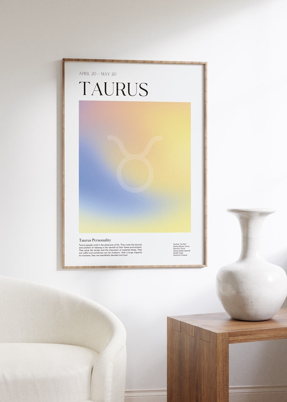 Taurus No.2 Astrological Sign Çerçevesiz Poster