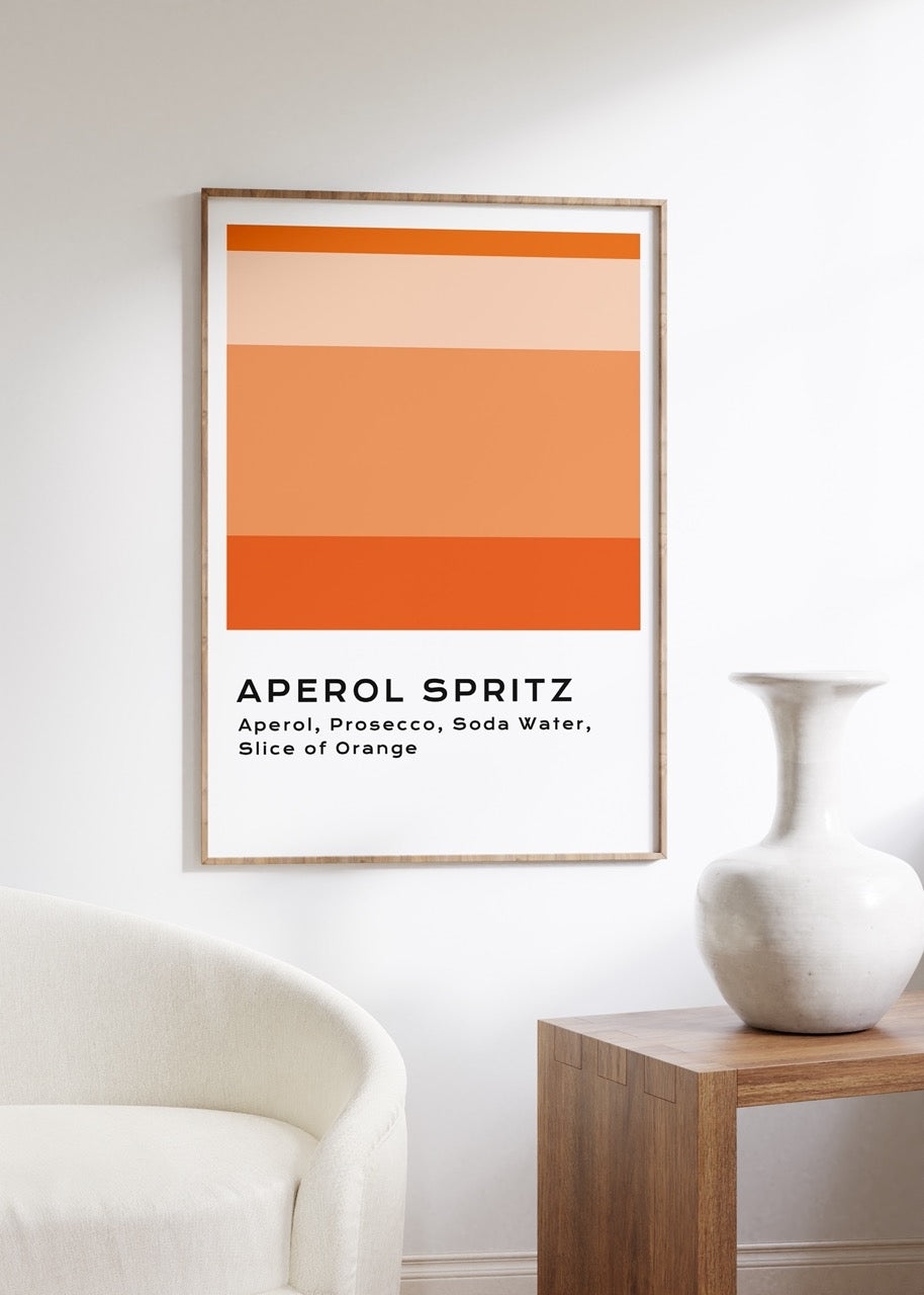Aperol Spritz Cocktail Unframed Poster