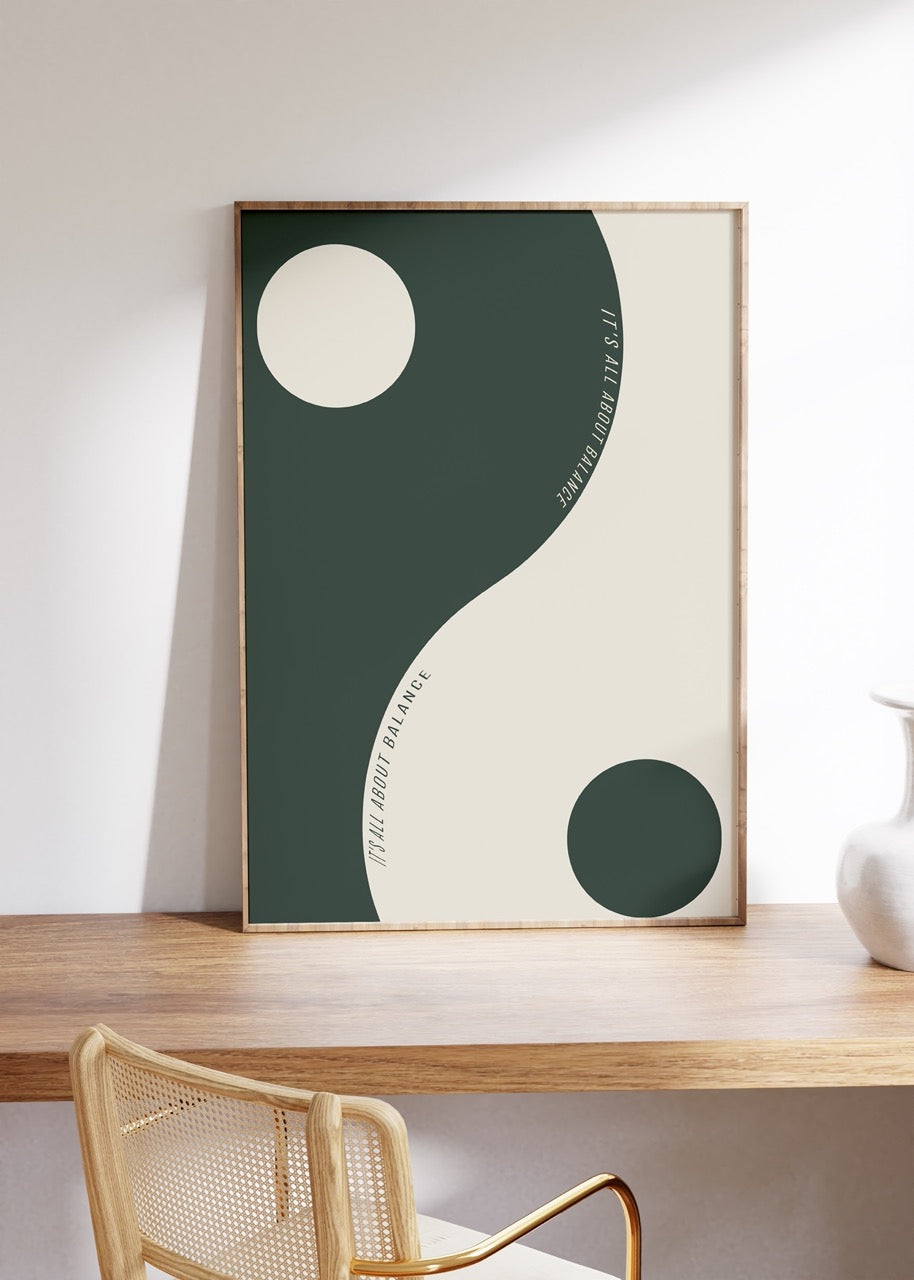 Yin Yang Balance 3-Piece Unframed Poster Set