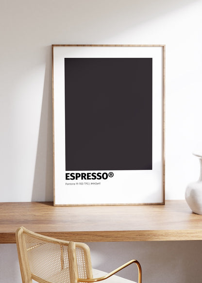Espresso Pantone Çerçevesiz Poster
