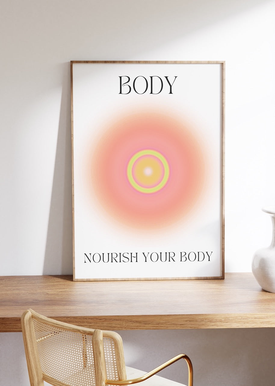 Nourish Your Body Çerçevesiz Poster