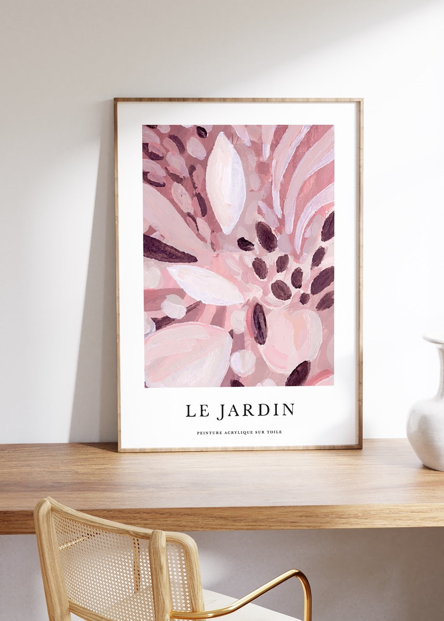 Le Jardin Pink No.1 Unframed Poster