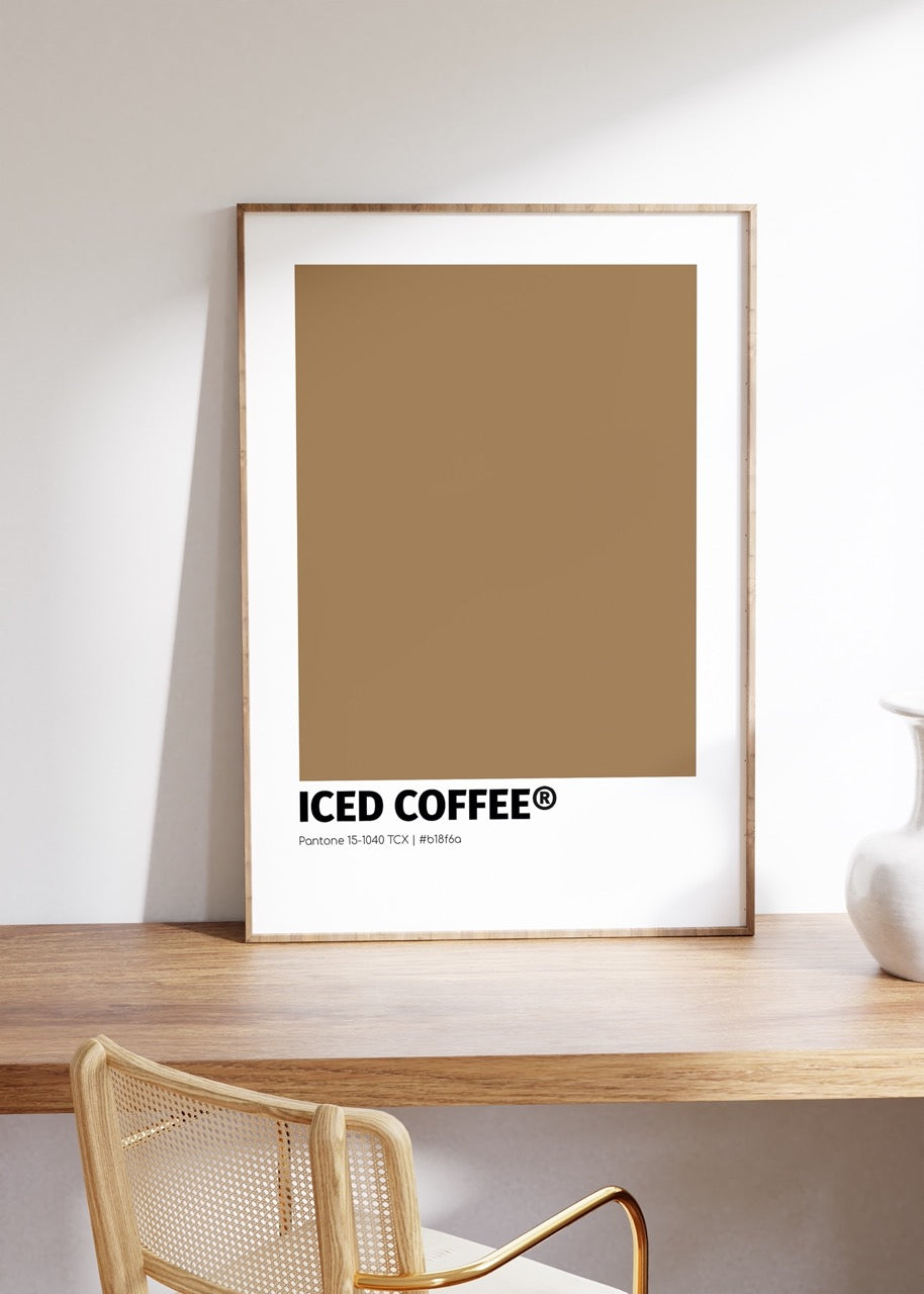 Iced Coffee Pantone Çerçevesiz Poster