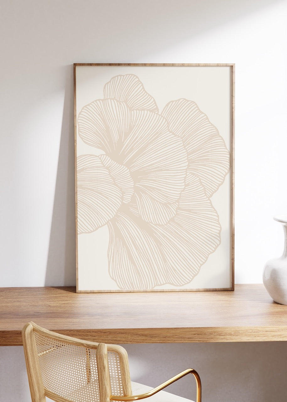 Abstract Linear Flower No.3 Unframed Poster