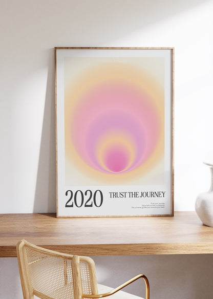 2020 Trust The Journey Aura Angel Numbers Çerçevesiz Poster