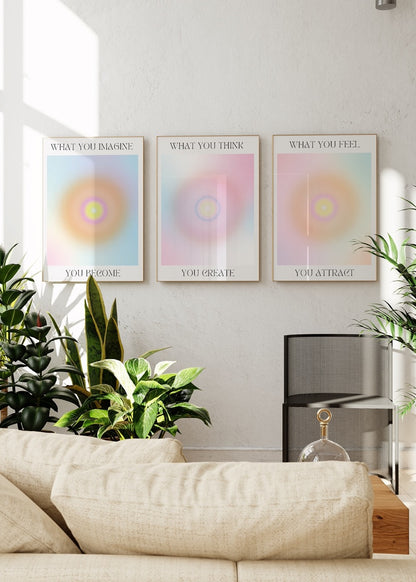 Become, Create, Attract 3-Set Unframed Poster Set