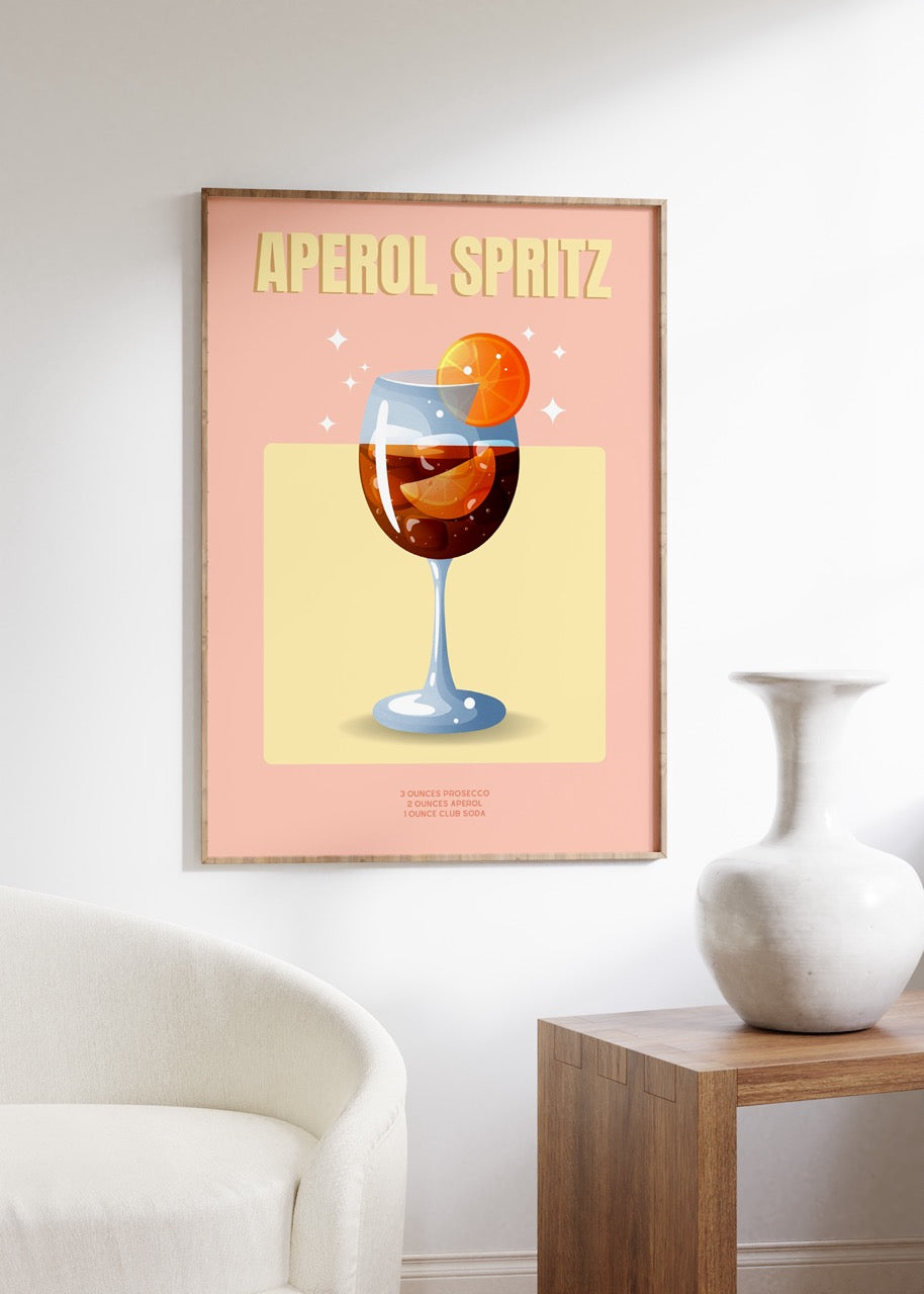 Aperol Spritz Kokteyl Çerçevesiz Poster