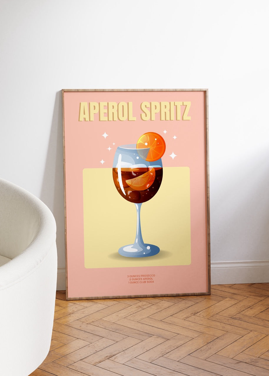 Aperol Spritz Kokteyl Çerçevesiz Poster