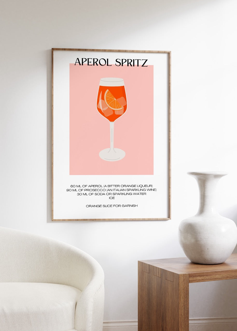 Aperol Spritz Kokteyl Çerçevesiz Poster