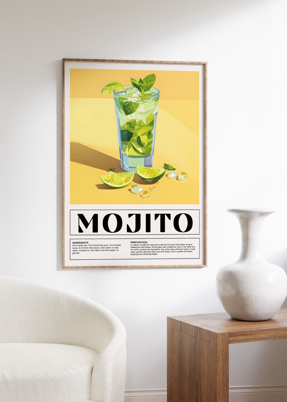 Mojito Çerçevesiz Poster