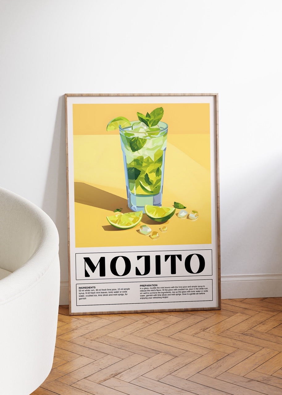 Mojito Çerçevesiz Poster