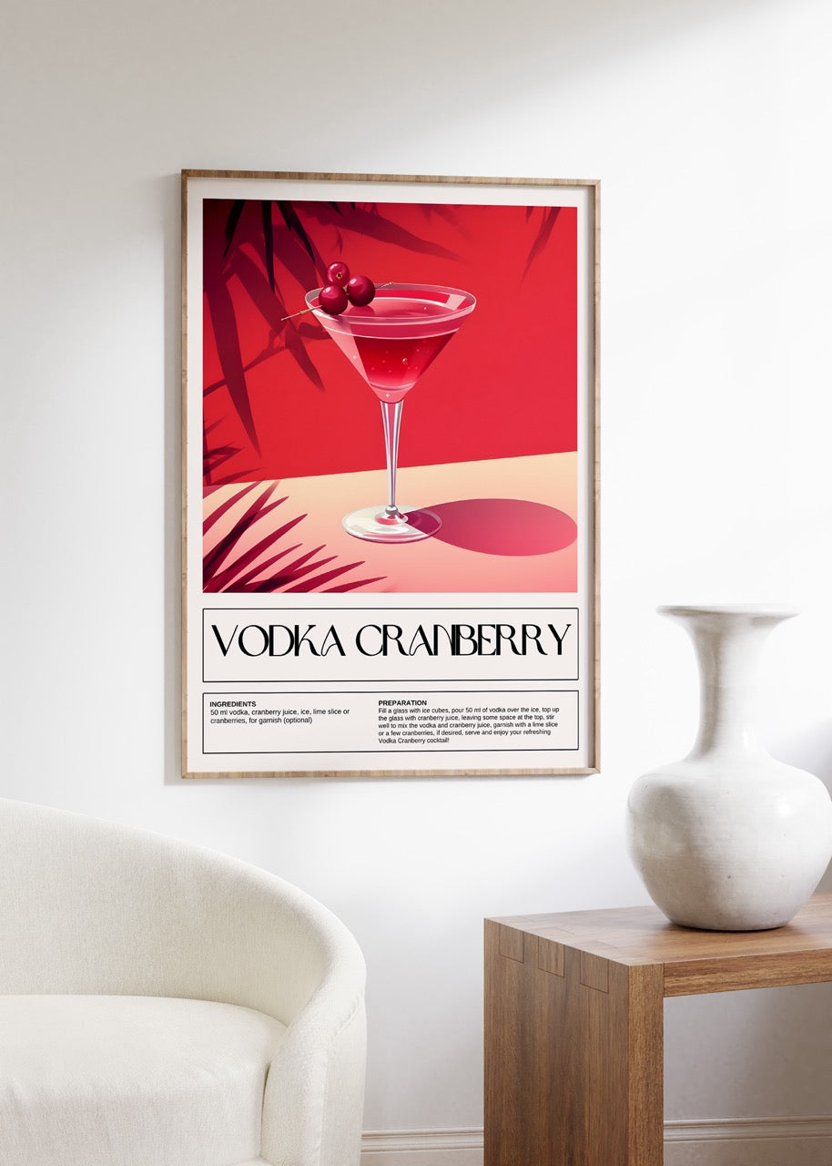 Vodka Cranberry Çerçevesiz Poster