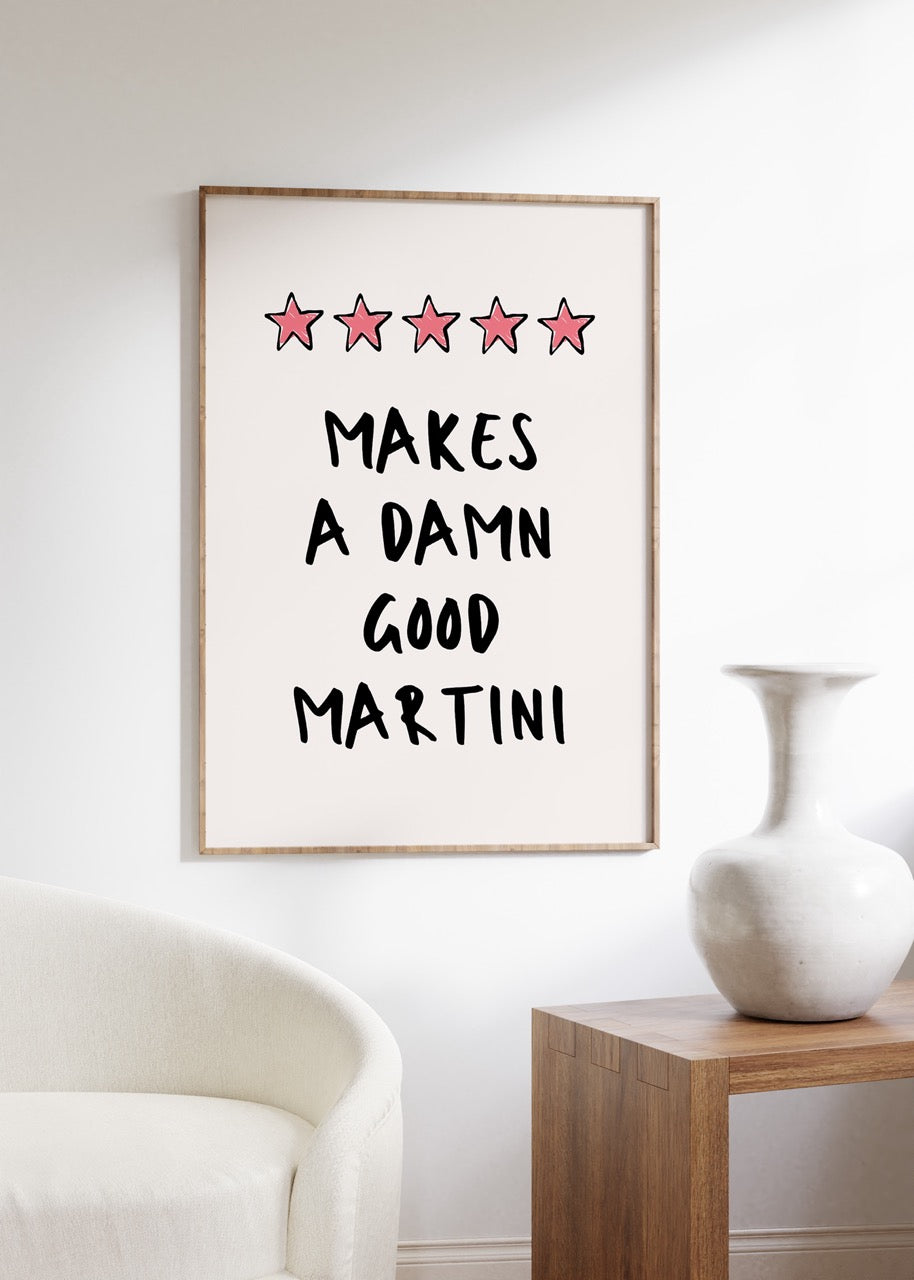 Five Stars Martini Çerçevesiz Poster