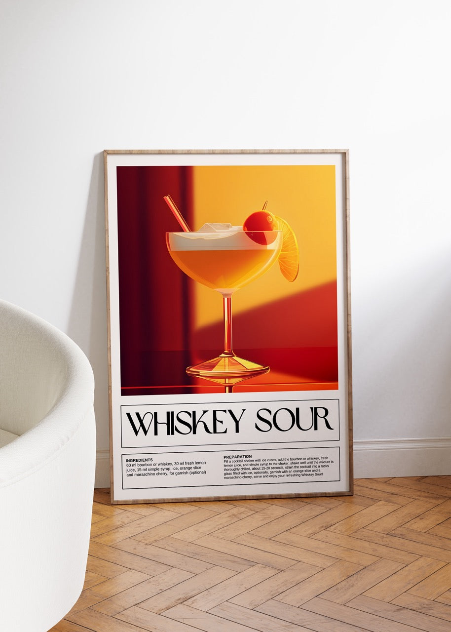 Whiskey Sour Çerçevesiz Poster