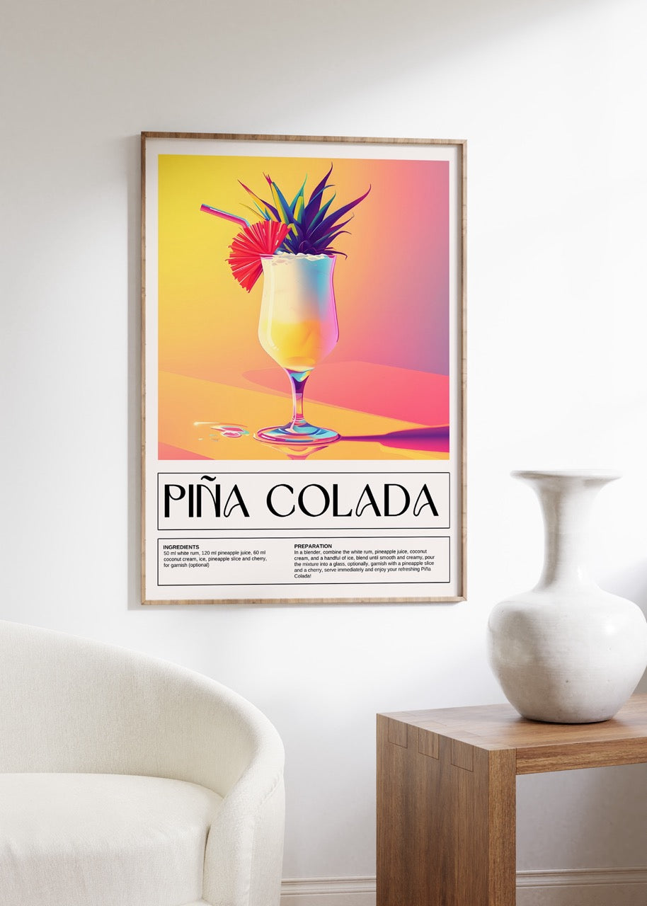 Pina Colada Çerçevesiz Poster