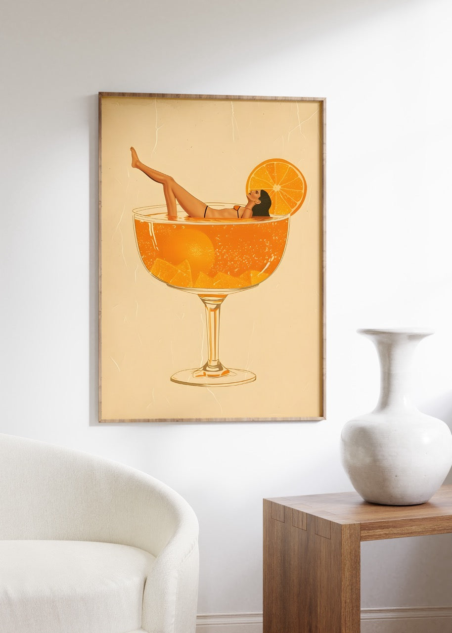 Orange Dream Cocktail Çerçevesiz Poster