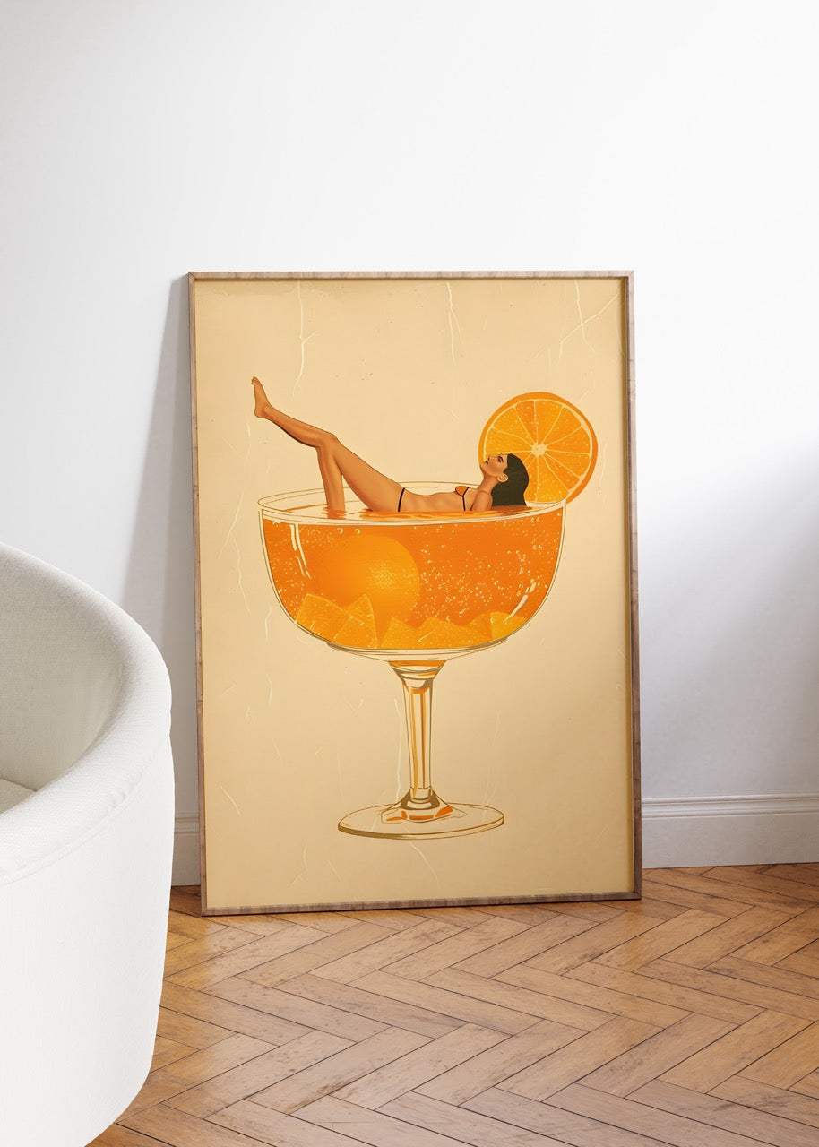 Orange Dream Cocktail Çerçevesiz Poster