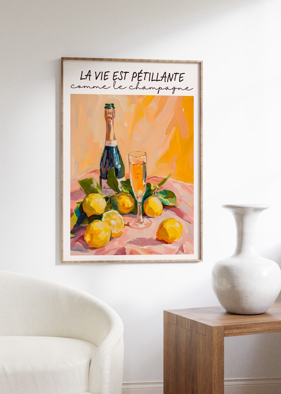 Champagne No.3 Çerçevesiz Poster