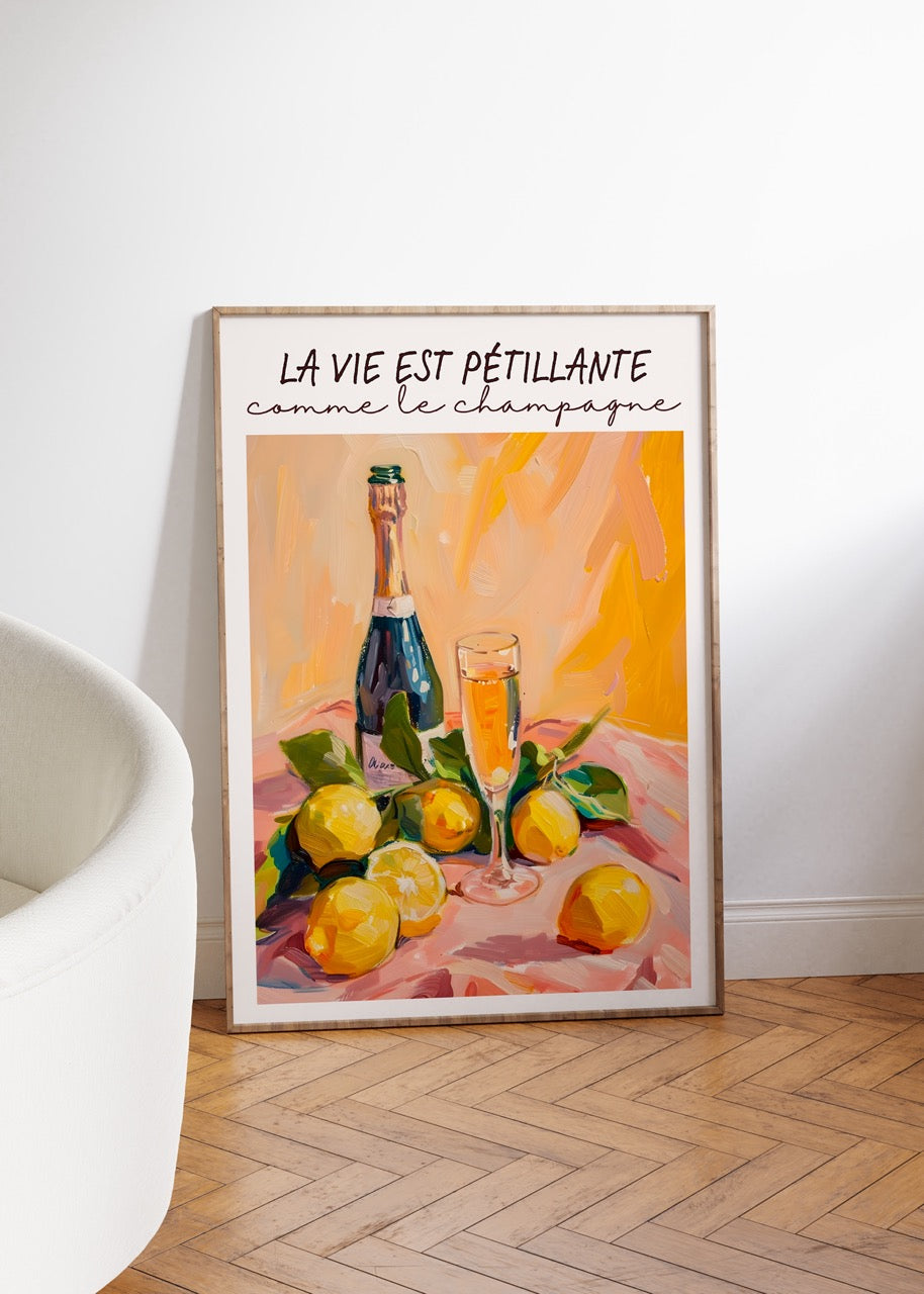 Champagne No.3 Çerçevesiz Poster