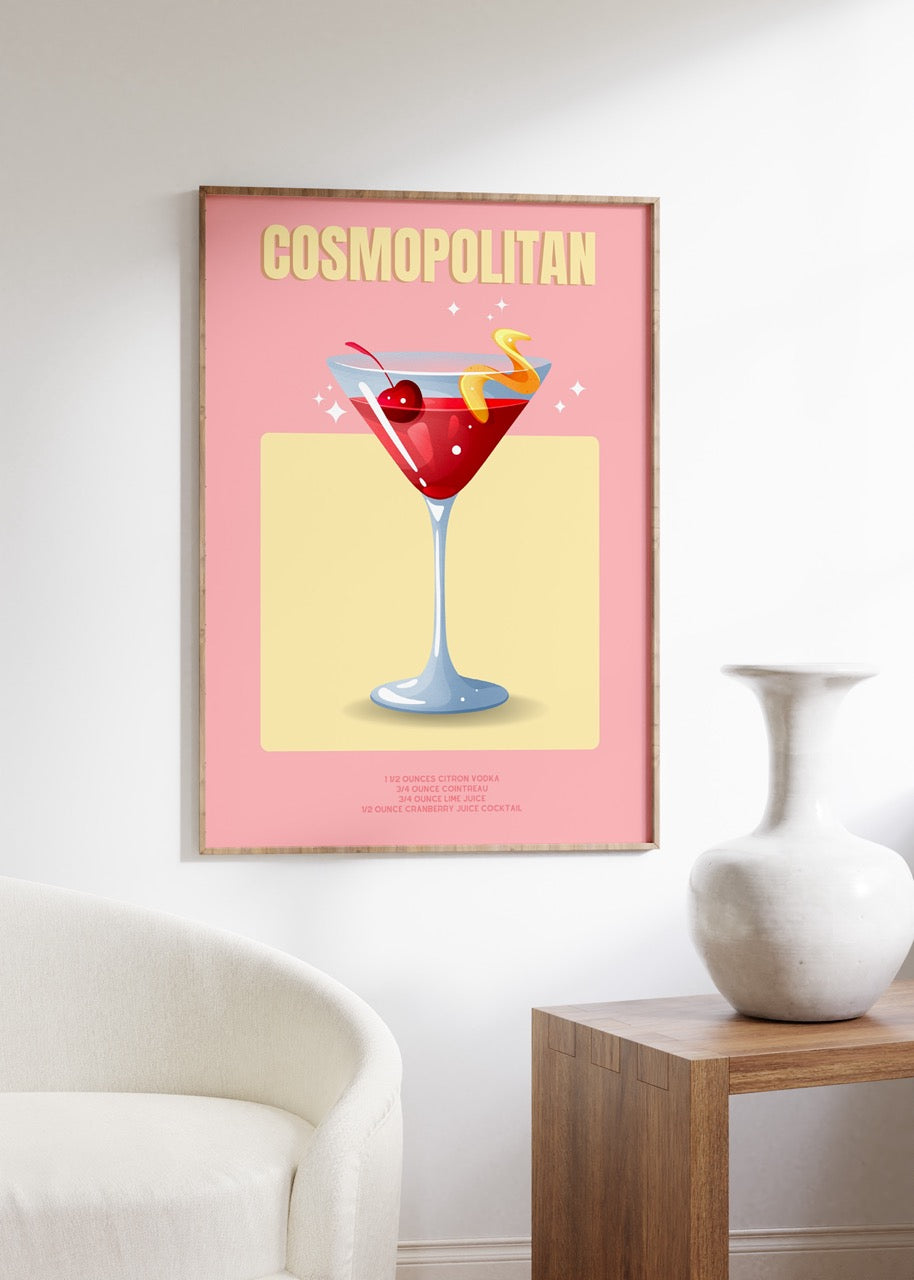 Cosmopolitan Kokteyl Çerçevesiz Poster