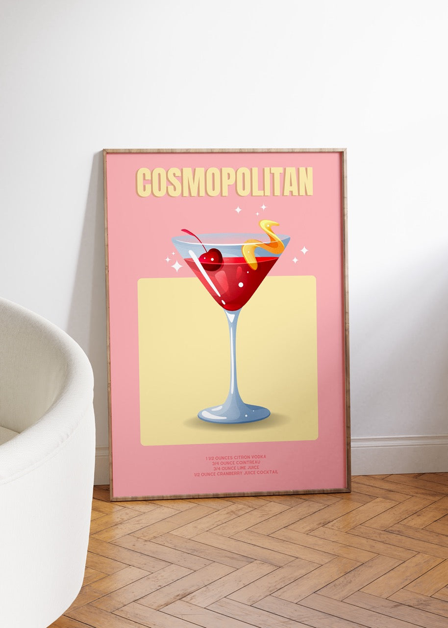 Cosmopolitan Kokteyl Çerçevesiz Poster