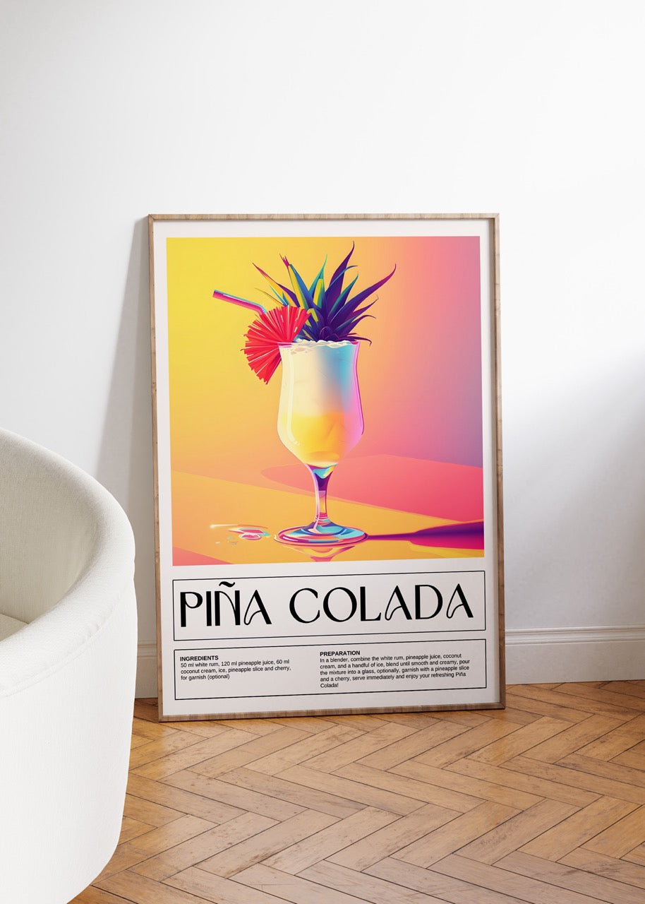 Pina Colada Çerçevesiz Poster