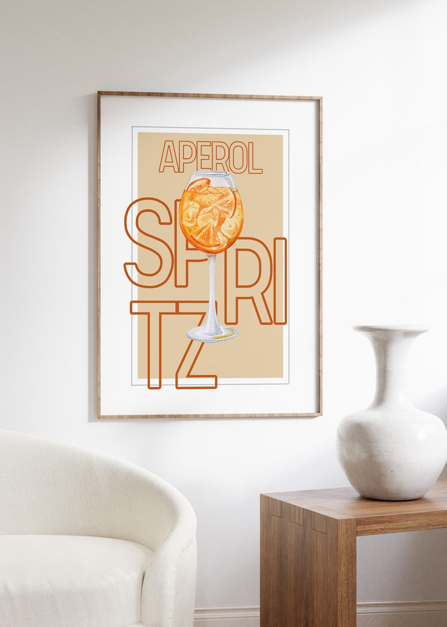 Aperol Spritz Kokteyl Çerçevesiz Poster