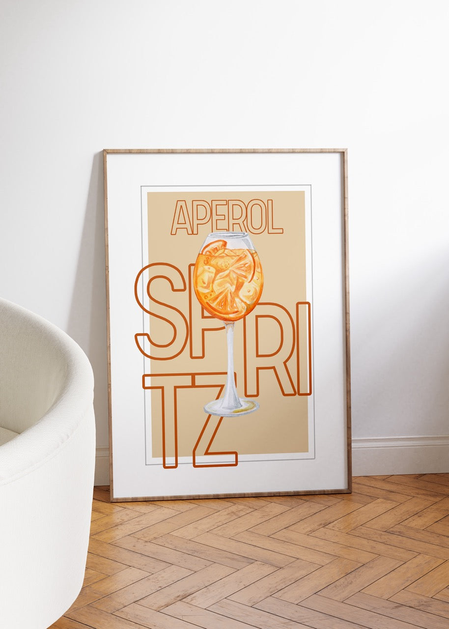 Aperol Spritz Kokteyl Çerçevesiz Poster