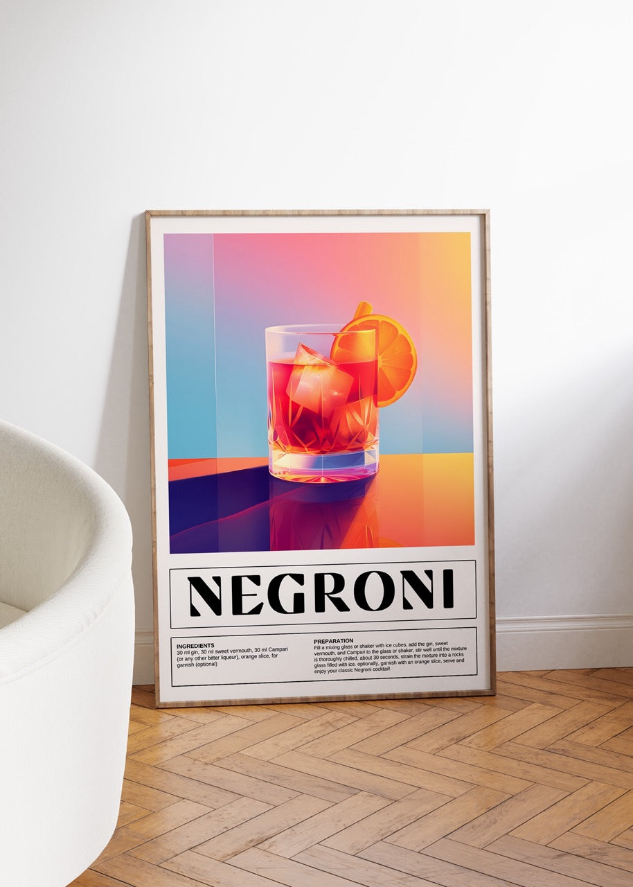 Negroni Çerçevesiz Poster